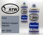 Preview: Ford, Medium Aegean Metallic, 48 / 6093: 400ml Sprühdose + 400ml Klarlack - Set, von ATW Autoteile West.